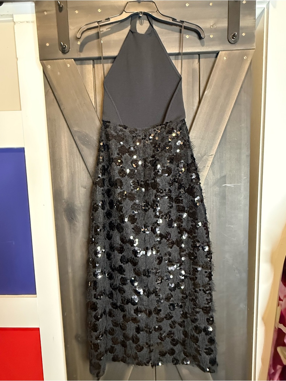 Zara SEQUIN KNIT HALTER DRESS - Picture 2 of 4